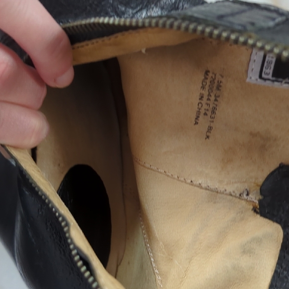 Frye Black Leather Boots Size 7.5 - Picture 12 of 14